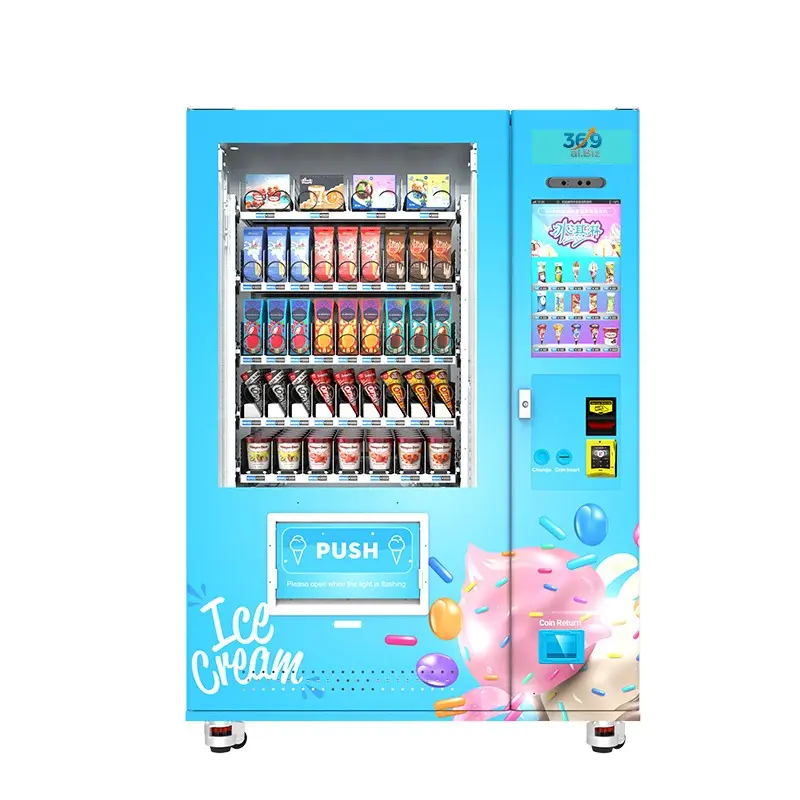 OEM/ODM ice cream frozen food vending machine for supermarket